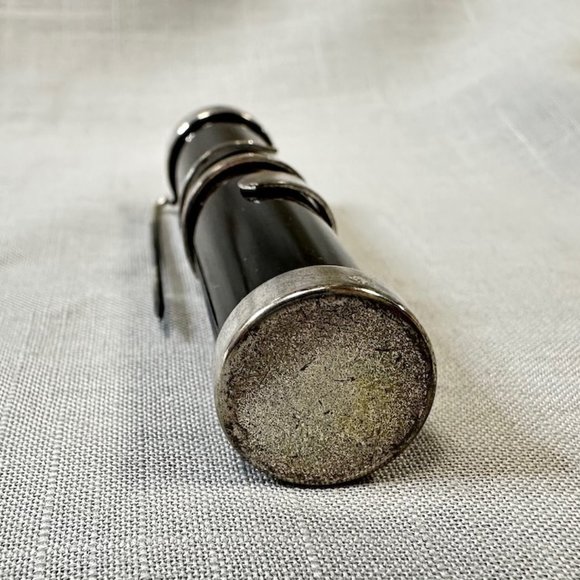 Antique Victorian Onyx Mourning Brooch Pin - Picture 4 of 10